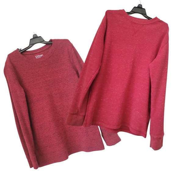 2-pack BOY'S THERMAL LONG SLEEVE TOPS, M/L , Red, GUC - Picture 1 of 9